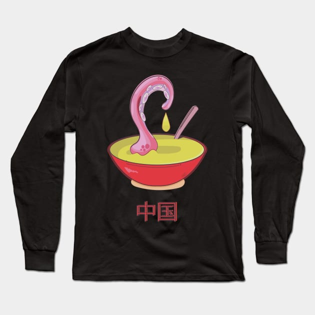 China Soup Monster Long Sleeve T-Shirt by nickemporium1